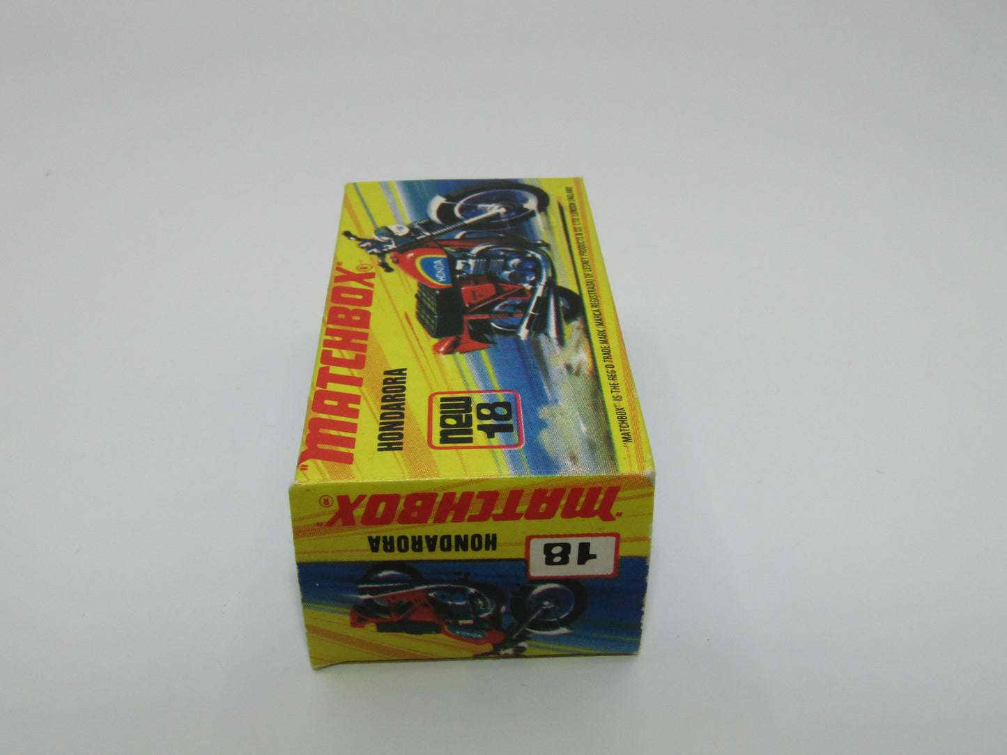 Matchbox Superfast No 18B Hondarora Motorcycle, Light Red, Labels, Wire Wheels