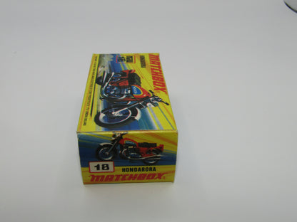 Matchbox Superfast No 18B Hondarora Motorcycle, Light Red, Labels, Wire Wheels