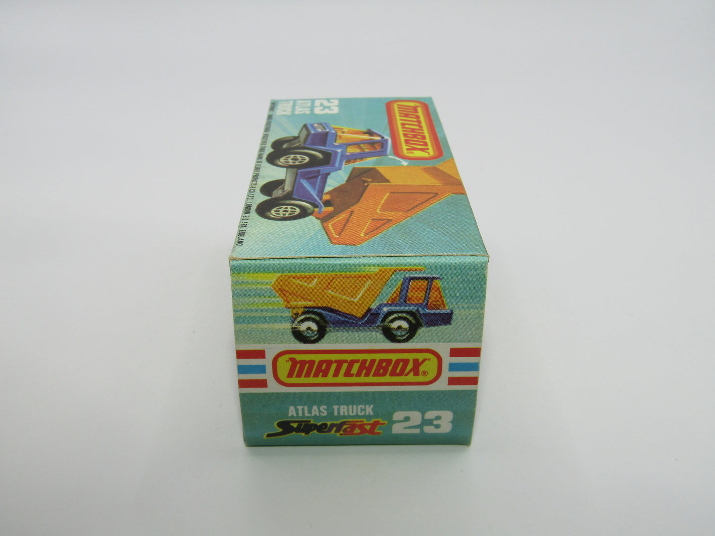 Matchbox Superfast No 23B Atlas Dump Truck Amber Win CHROME Interior