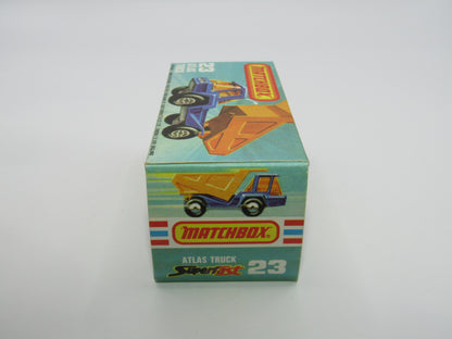 Matchbox Superfast No 23B Atlas Dump Truck Amber Win CHROME Interior