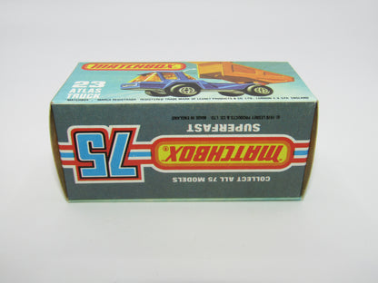 Matchbox Superfast No 23B Atlas Dump Truck Dot Dash Wheels Silver Base