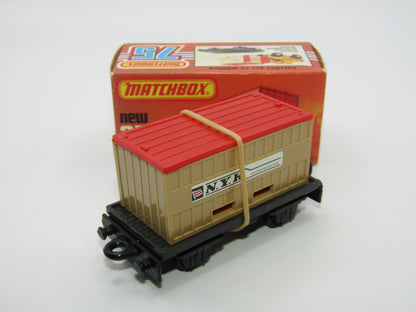 Matchbox Superfast No 25C Flat Car Container NYK CARAMEL Container