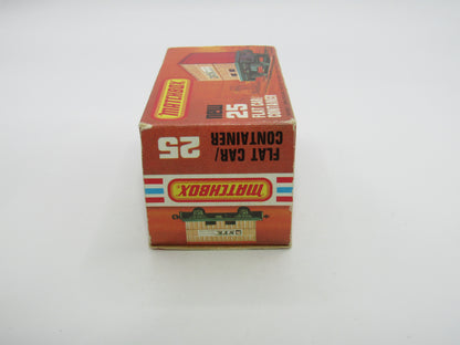 Matchbox Superfast No 25C Flat Car Container NYK CARAMEL Container