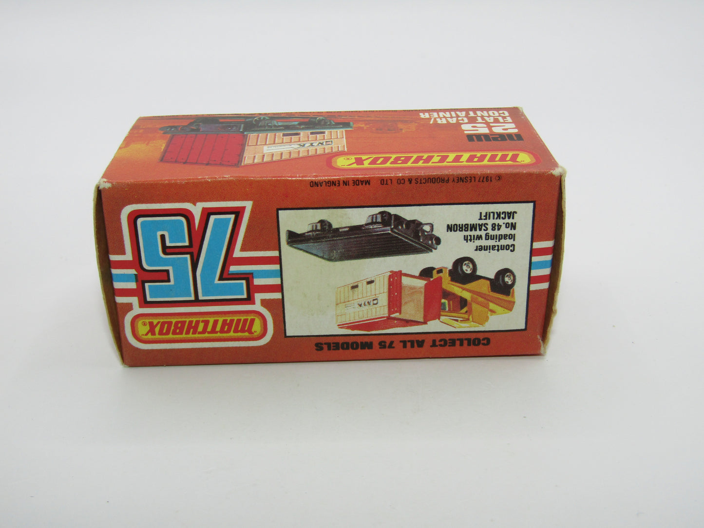 Matchbox Superfast No 25C Flat Car Container NYK CARAMEL Container