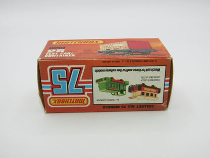 Matchbox Superfast No 25C Flat Car Container NYK CARAMEL Container