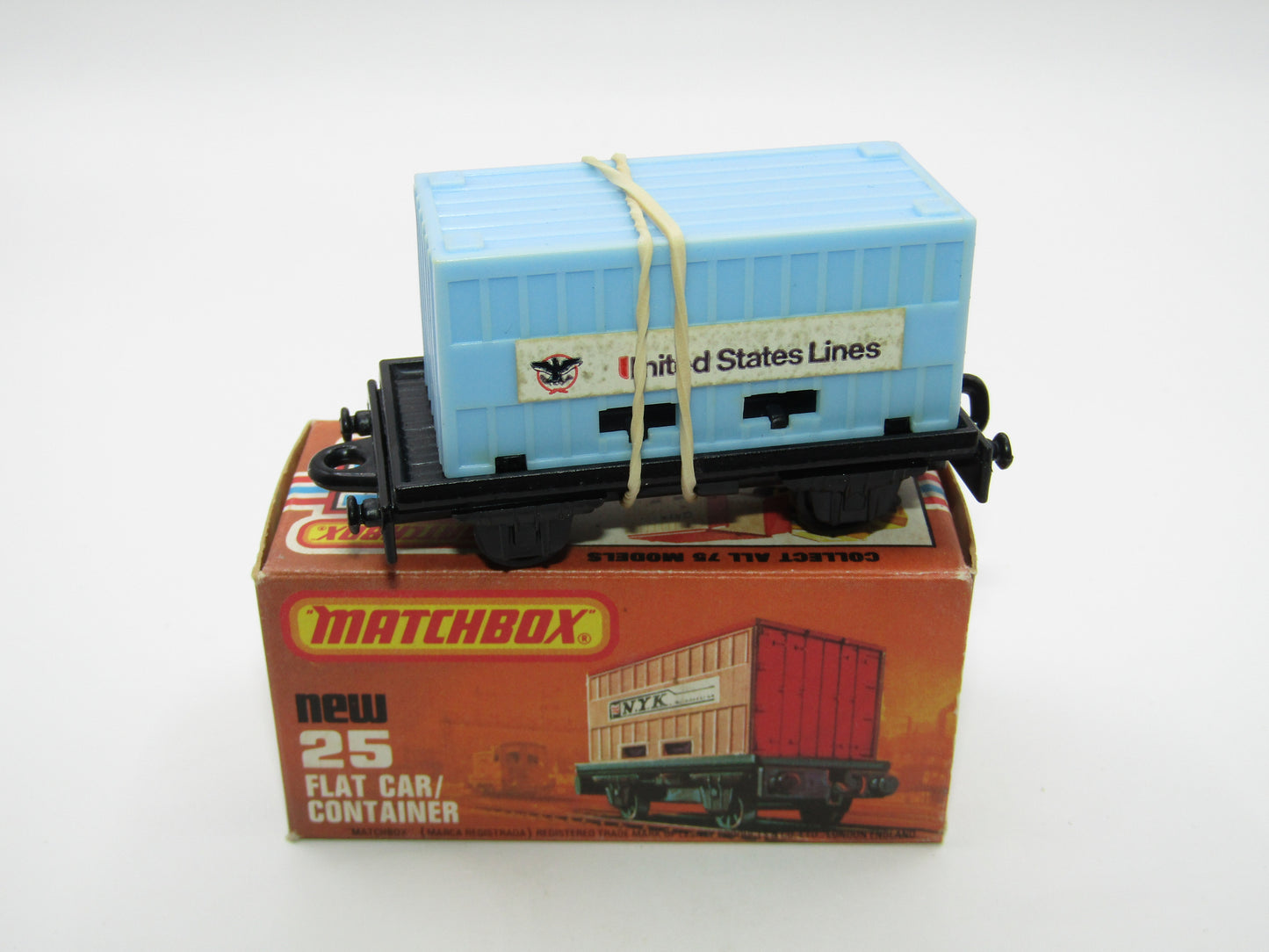 Matchbox Superfast No 25C Flat Car Container LIGHT BLUE Possible Trial