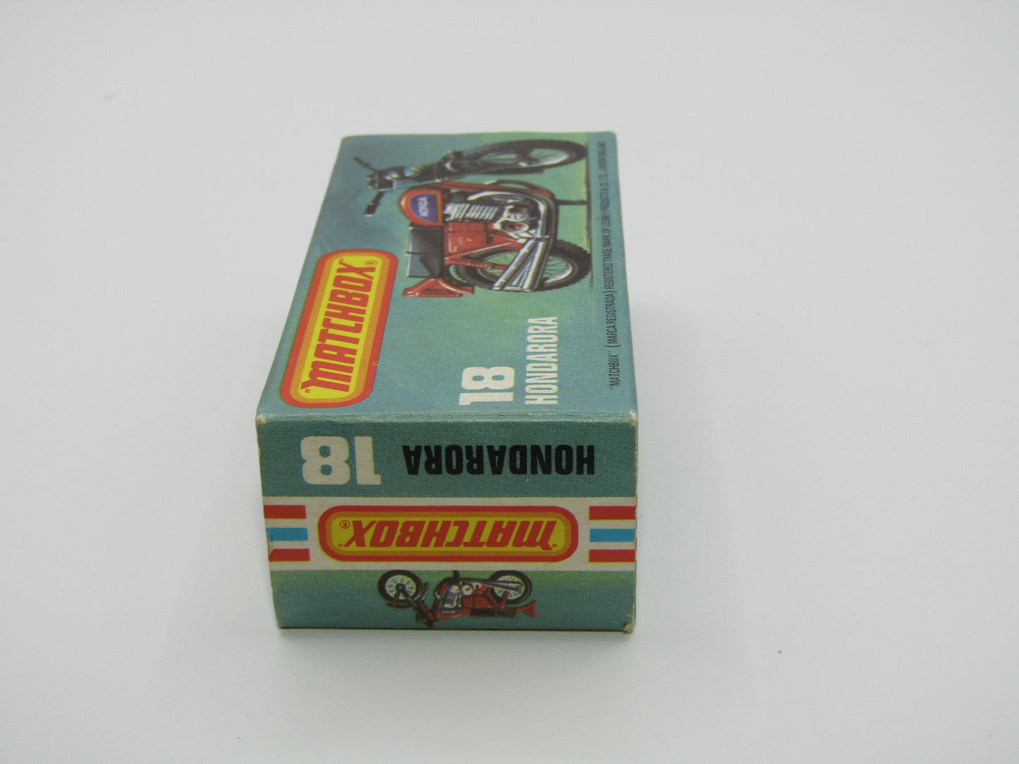Matchbox Superfast No 18B Hondarora Motorcycle, OLIVE DRAB, No Labels, Wire Wheels
