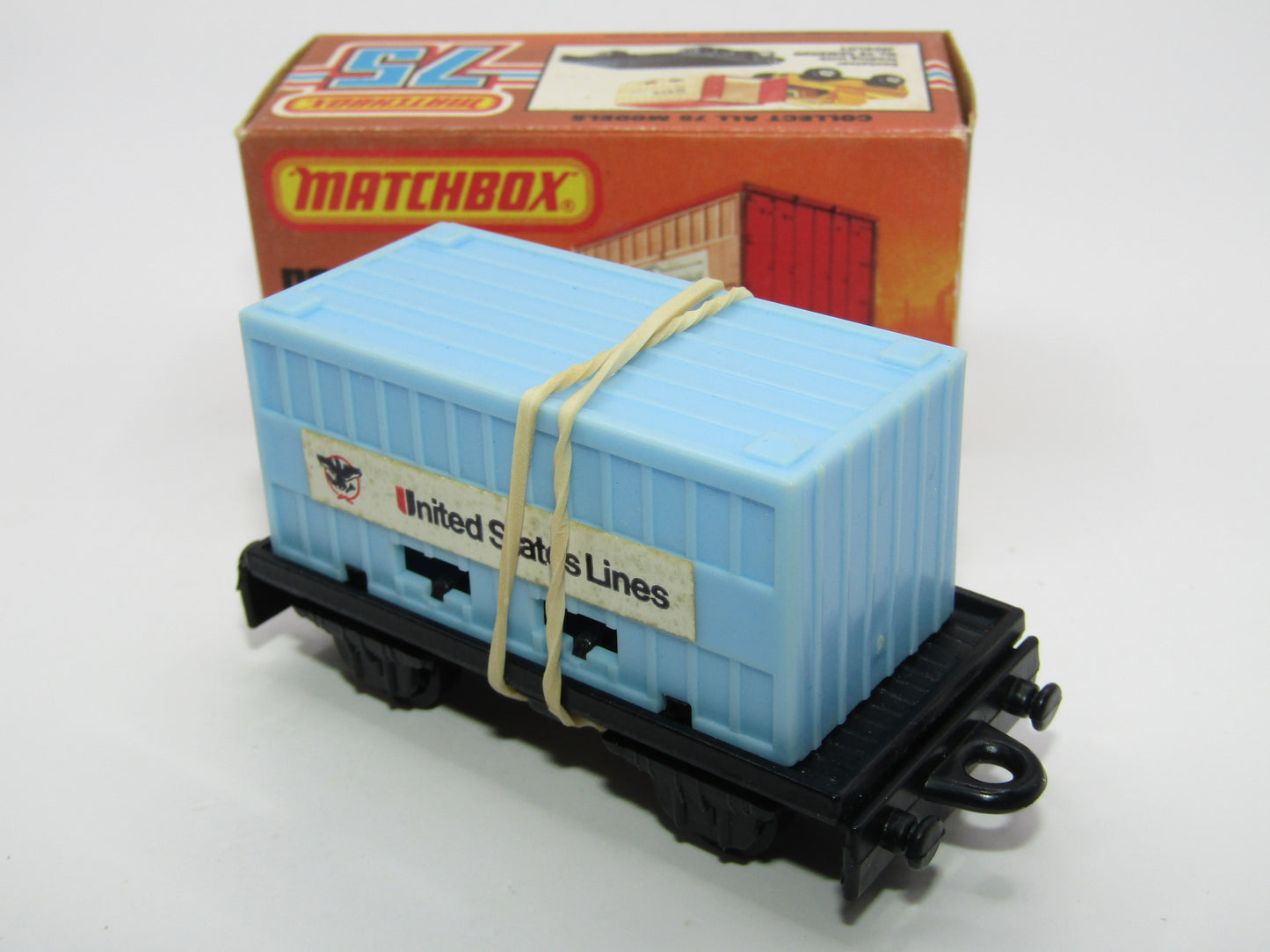 Matchbox Superfast No 25C Flat Car Container LIGHT BLUE Possible Trial