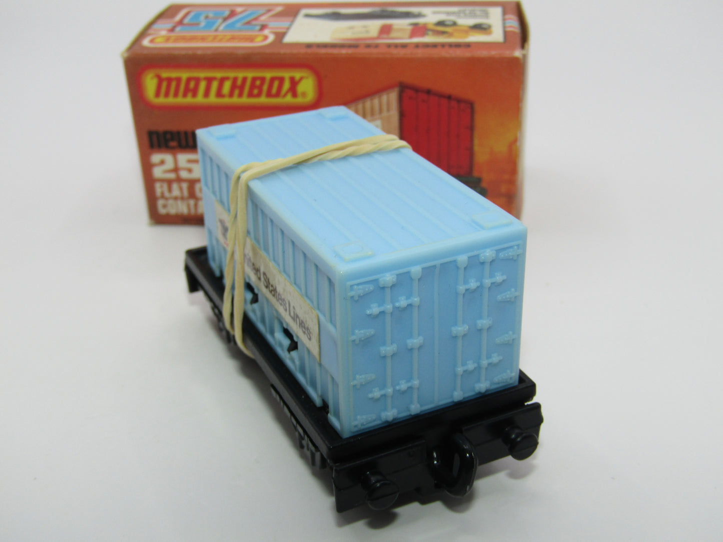 Matchbox Superfast No 25C Flat Car Container LIGHT BLUE Possible Trial