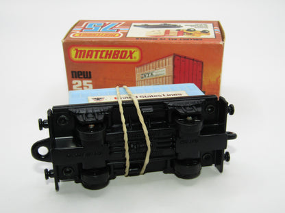 Matchbox Superfast No 25C Flat Car Container LIGHT BLUE Possible Trial