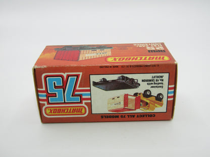 Matchbox Superfast No 25C Flat Car Container Sealand - DIFFERENT Labels