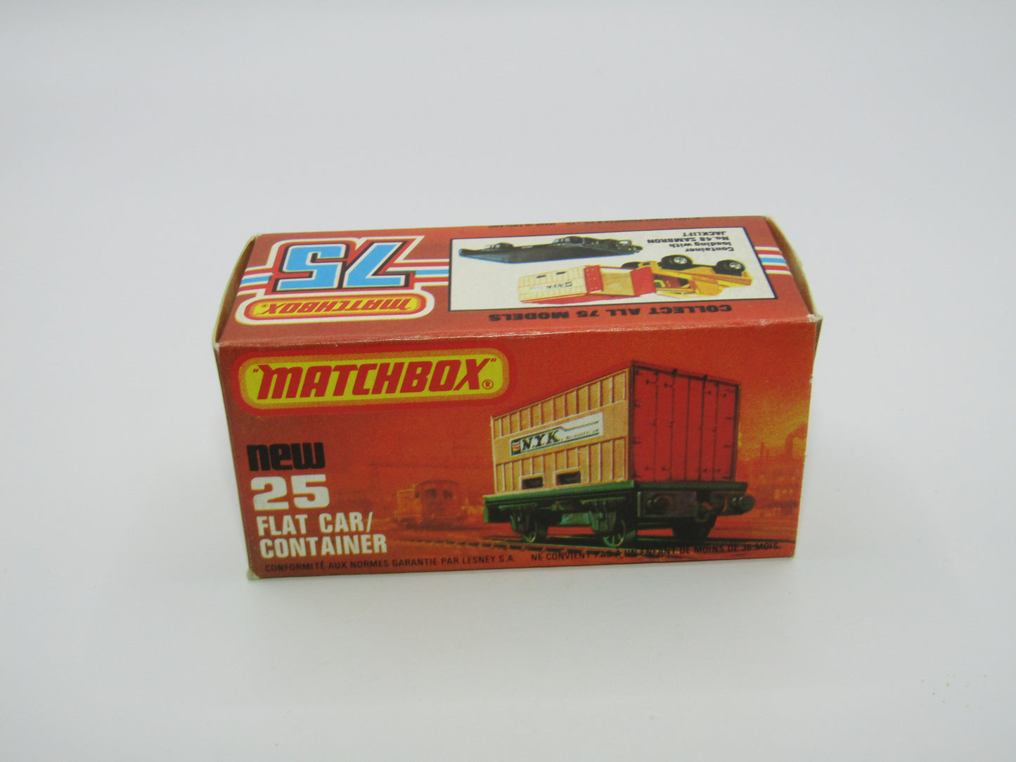 Matchbox Superfast No 25C Flat Car Container DARK BLUE - Sealand