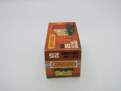 Matchbox Superfast No 25C Flat Car Container DARK BLUE - Sealand