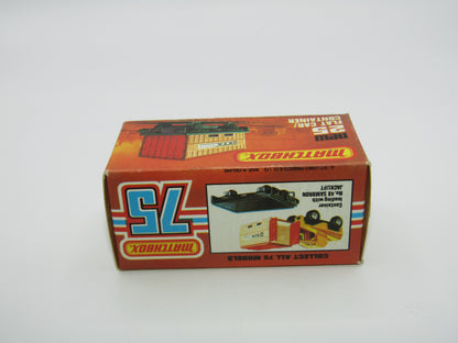 Matchbox Superfast No 25C Flat Car Container DARK BLUE - Sealand