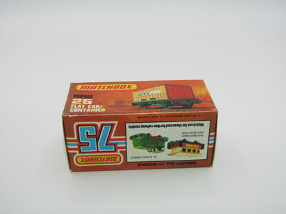 Matchbox Superfast No 25C Flat Car Container DARK BLUE - Sealand