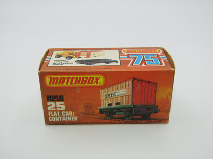 Matchbox Superfast No 25C Flat Car Container CHOCOLATE NYK