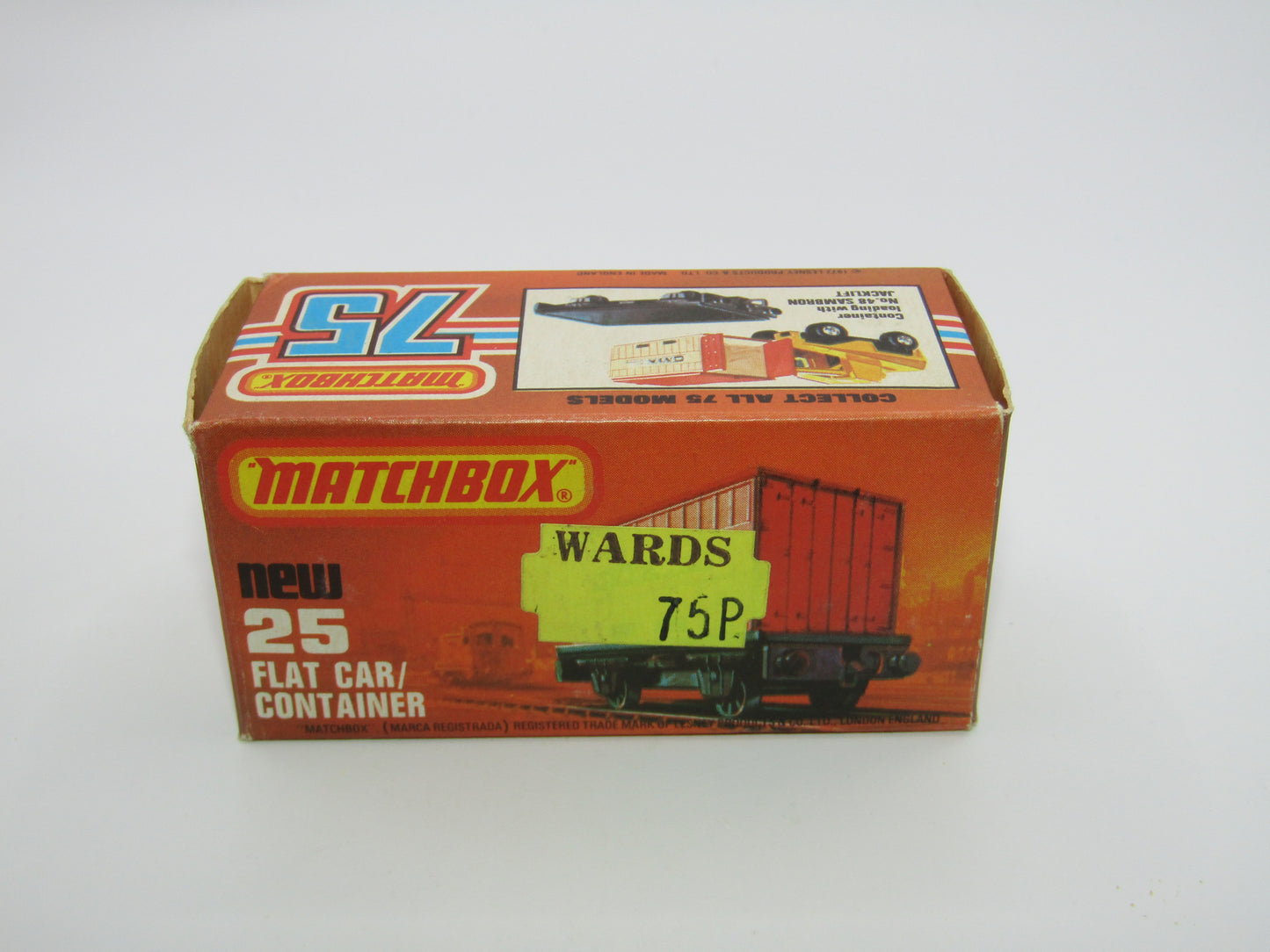 Matchbox Superfast No 25C Flat Car Container CHOCOLATE NYK
