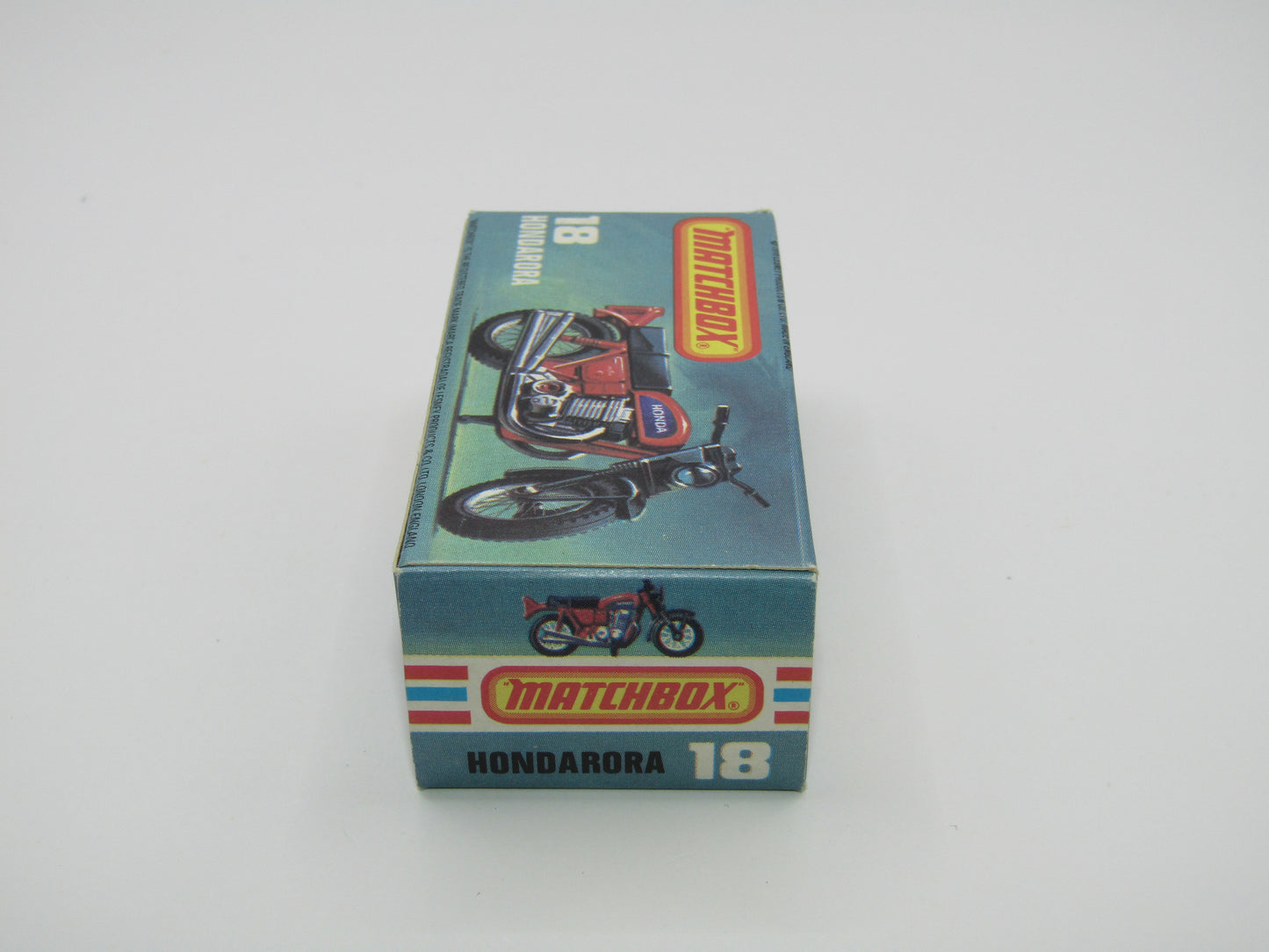 Matchbox Superfast No 18B Hondarora Motorcycle, Metallic Green, Chrome Engine, Mag Wheels