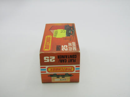 Matchbox Superfast No 25C Flat Car Container CHOCOLATE NYK