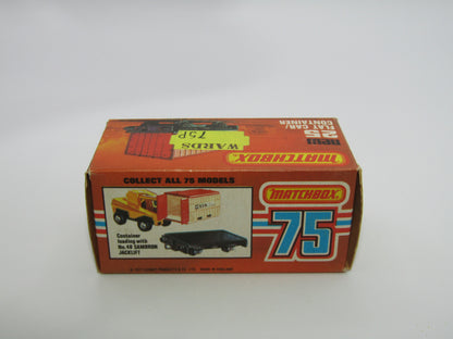 Matchbox Superfast No 25C Flat Car Container CHOCOLATE NYK