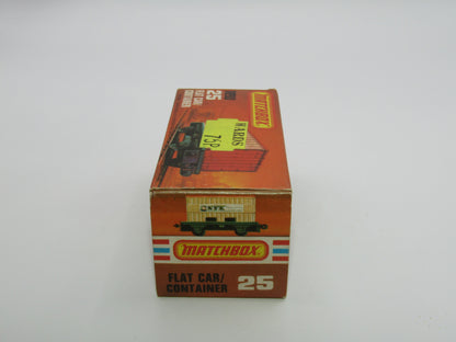 Matchbox Superfast No 25C Flat Car Container CHOCOLATE NYK