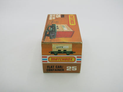 Matchbox Superfast No 25C Flat Car Container Dark Tan SEALAND