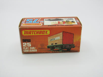 Matchbox Superfast No 25C Flat Car Container Orange OCL