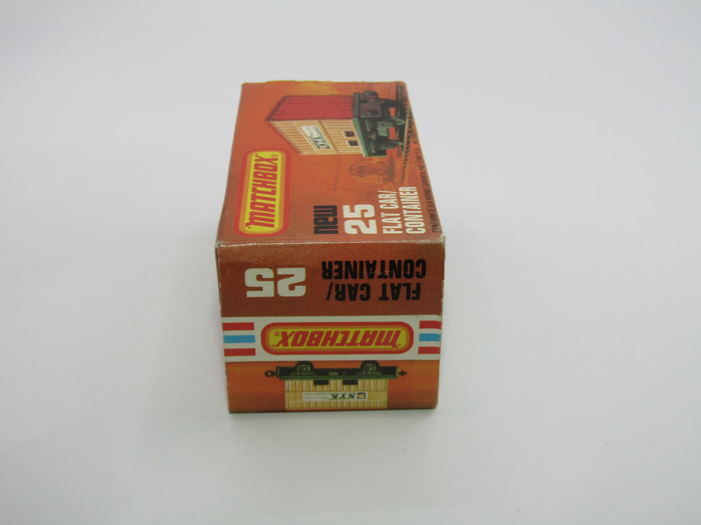 Matchbox Superfast No 25C Flat Car Container Orange OCL