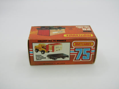 Matchbox Superfast No 25C Flat Car Container Orange OCL