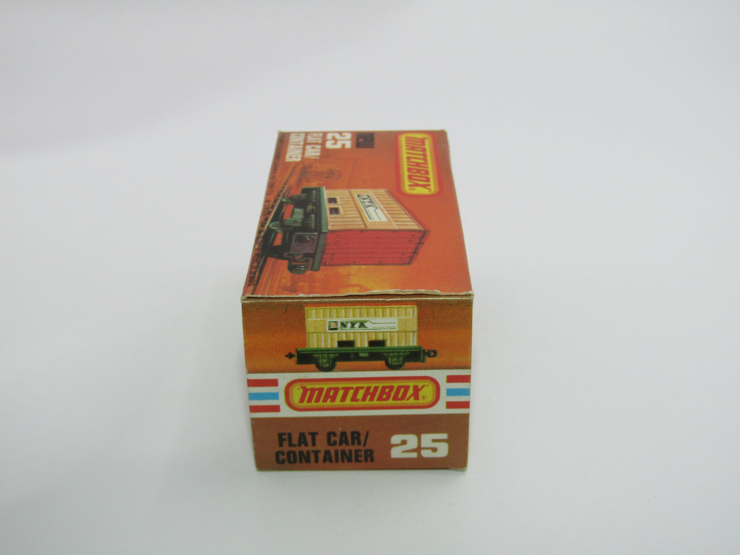 Matchbox Superfast No 25C Flat Car Container Orange OCL