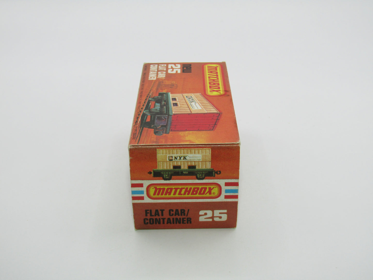 Matchbox Superfast No 25C Flat Car Container Blue United States Lines