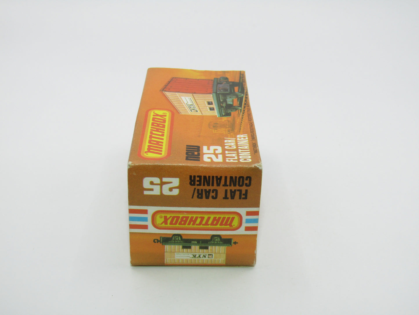 Matchbox Superfast No 25C Flat Car Container Red NYK