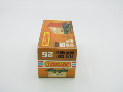 Matchbox Superfast No 25C Flat Car Container Red NYK