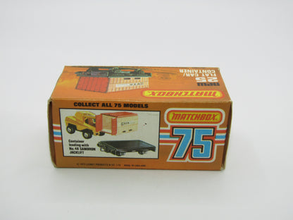 Matchbox Superfast No 25C Flat Car Container Red NYK