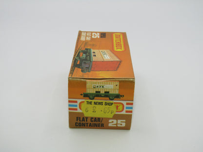 Matchbox Superfast No 25C Flat Car Container Red NYK