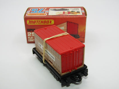 Matchbox Superfast No 25C Flat Car Container Tan UNITED STATES LINES