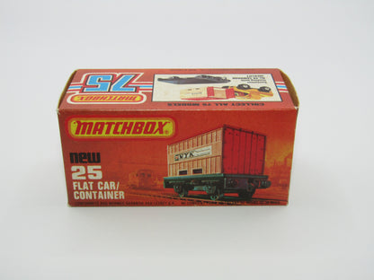 Matchbox Superfast No 25C Flat Car Container Tan UNITED STATES LINES