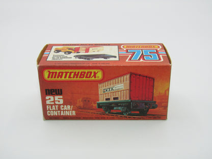 Matchbox Superfast No 25C Flat Car Container Tan UNITED STATES LINES