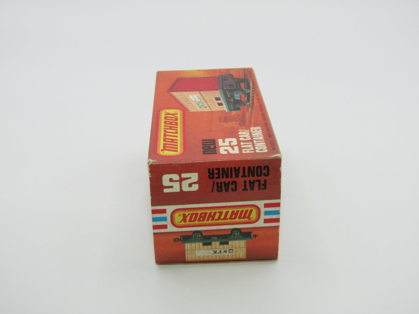 Matchbox Superfast No 25C Flat Car Container Tan UNITED STATES LINES