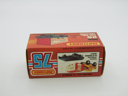 Matchbox Superfast No 25C Flat Car Container Tan UNITED STATES LINES