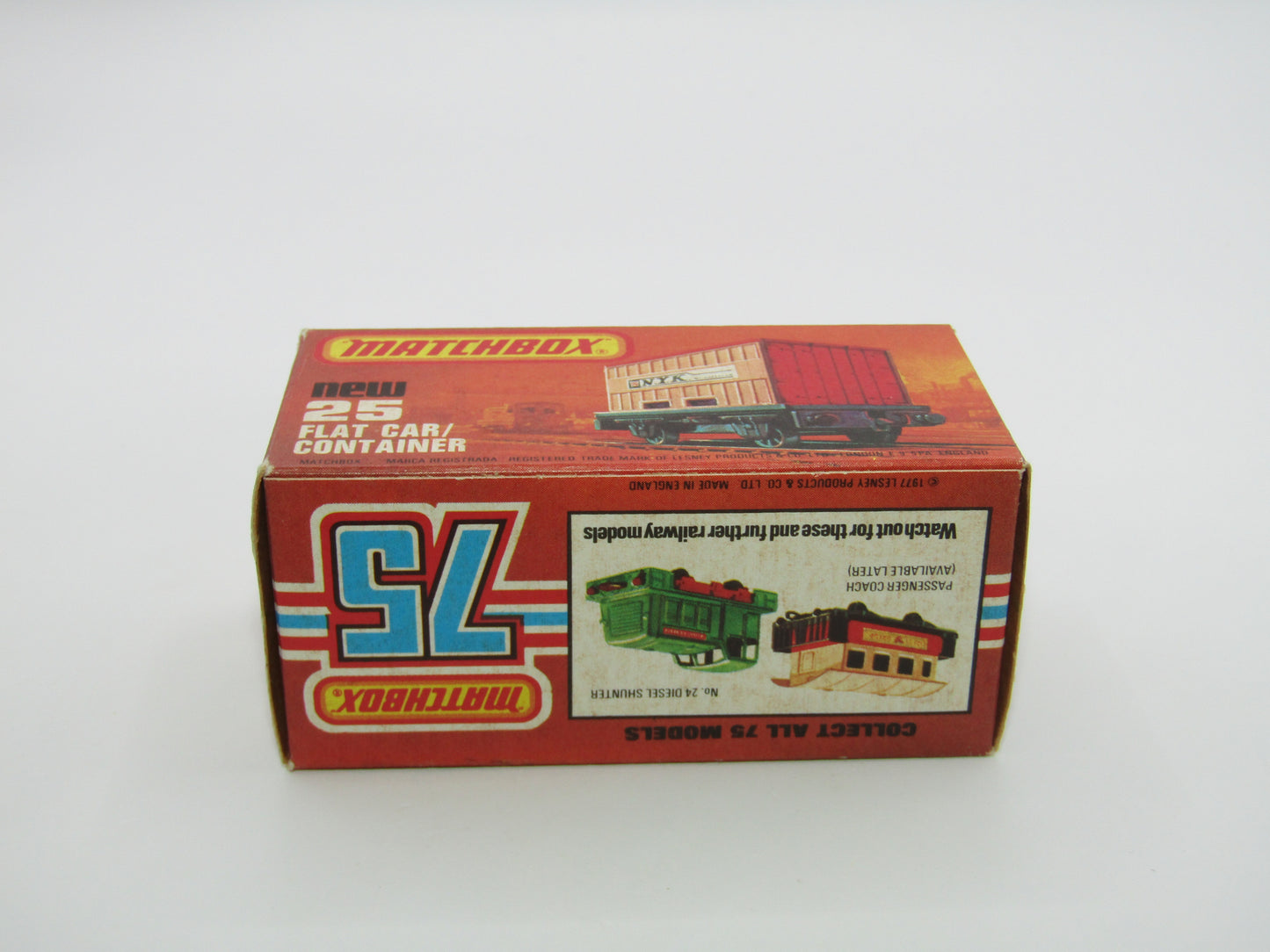 Matchbox Superfast No 25C Flat Car Container Tan UNITED STATES LINES