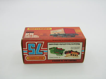 Matchbox Superfast No 25C Flat Car Container Tan UNITED STATES LINES