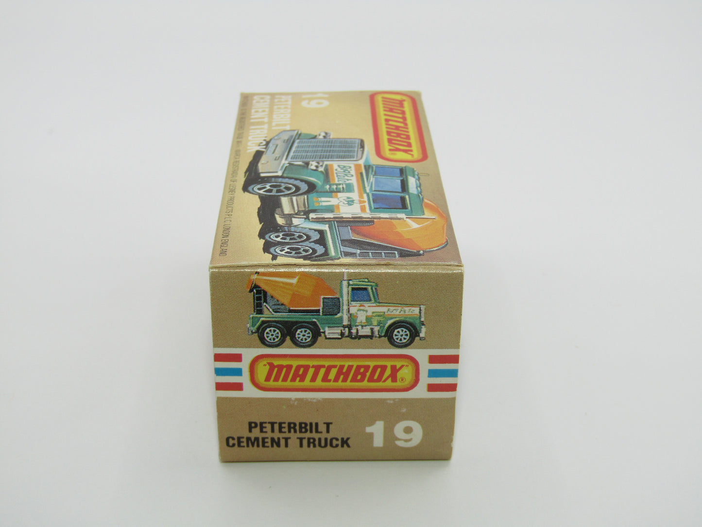 Matchbox Superfast No 19D Peterbilt Cement Truck SOLID GREEN, Amber Windows