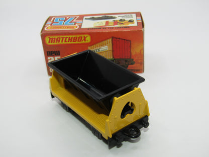 Matchbox Superfast No 25C Flat Car Container Yellow & Black