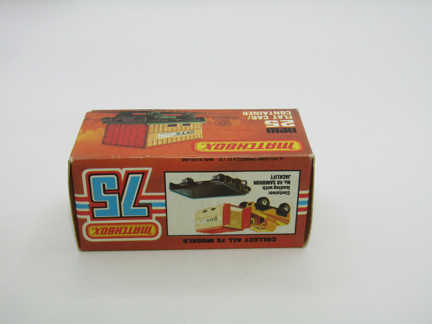Matchbox Superfast No 25C Flat Car Container Yellow & Black