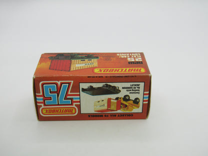 Matchbox Superfast No 25C Flat Car Container Yellow & Black