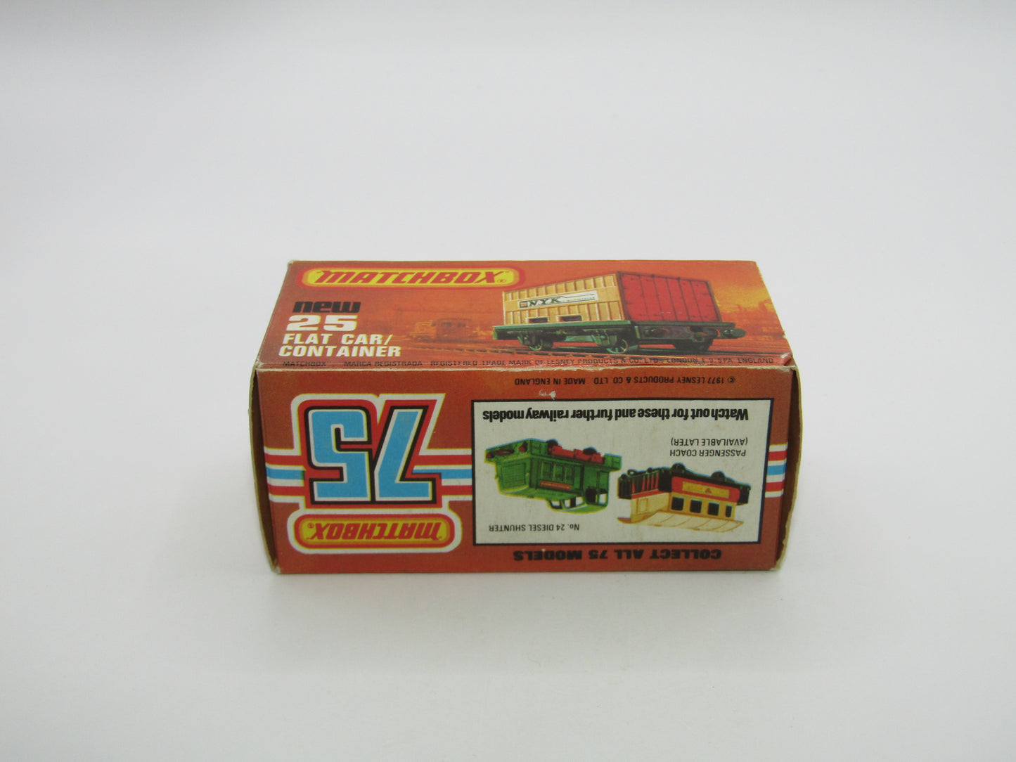 Matchbox Superfast No 25C Flat Car Container Yellow & Black
