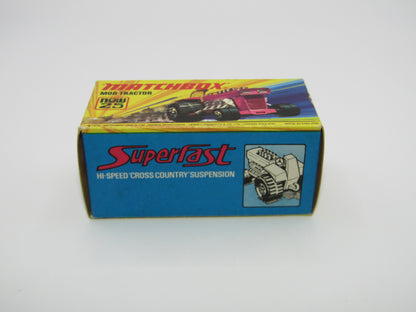 Matchbox Superfast No 25B Mod Tractor DARK Red, Maltese Cross Wheels