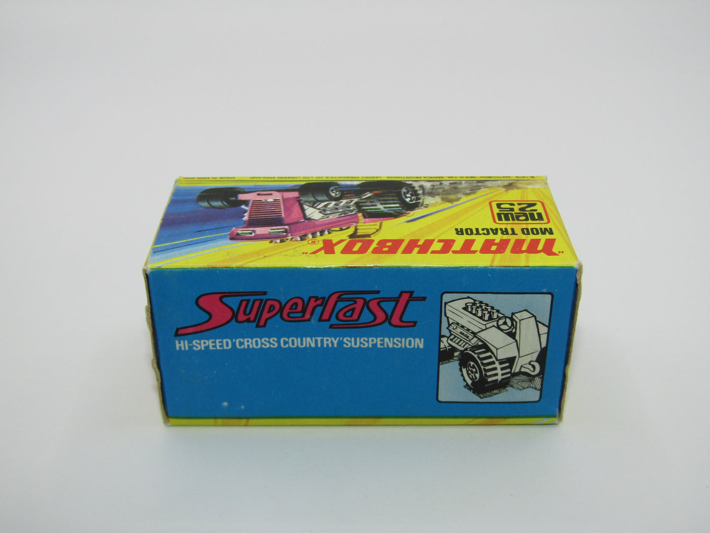 Matchbox Superfast No 25B Mod Tractor Red, 5 CROWN Front Wheels
