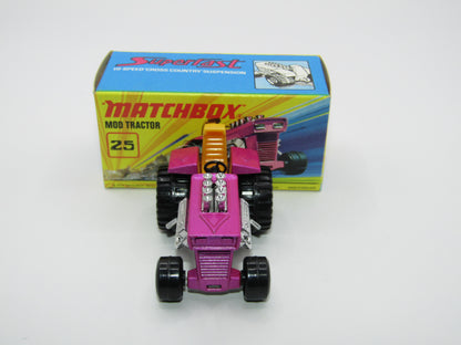 Matchbox Superfast No 25B Mod Tractor Purple MC Wheels UNPAINTED Base
